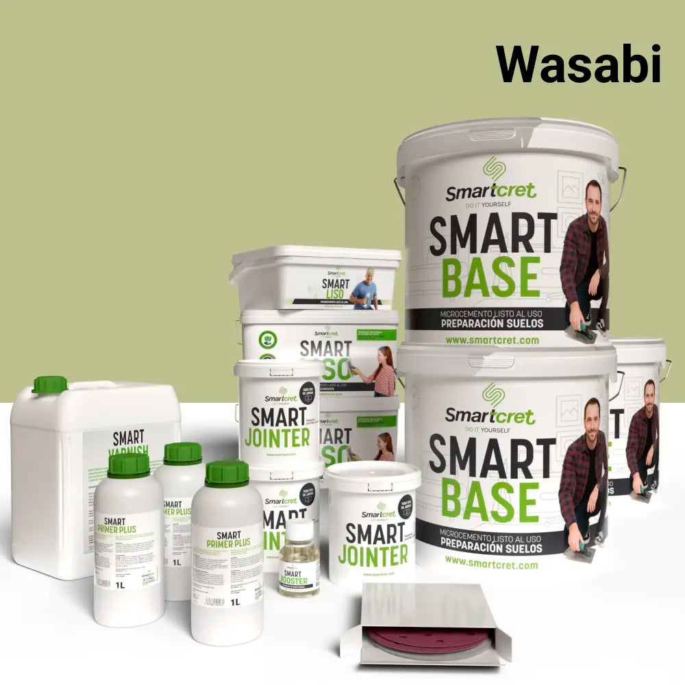 Kit béton ciré pour sols de salle de bains carrelés de 24 m²