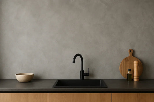Las paredes de microcemento que tu cocina necesita