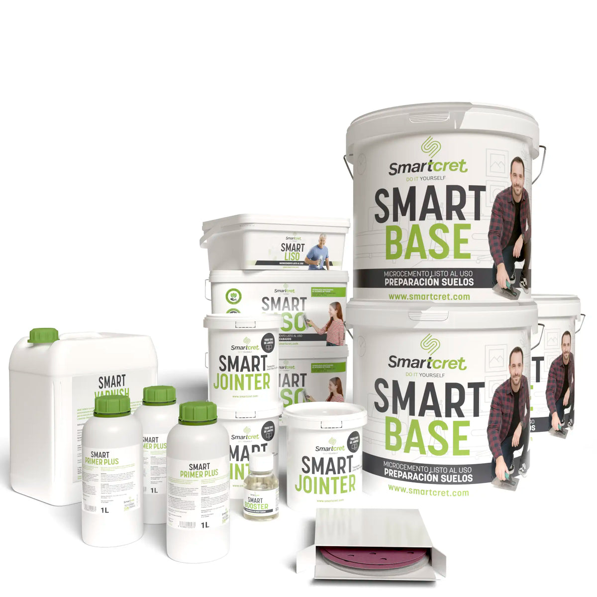 Kit de microcemento listo al uso para paredes de baño de Smartcret