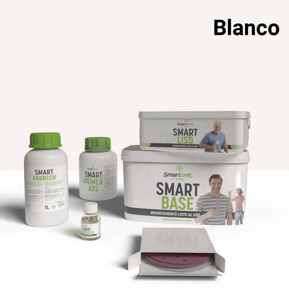 Kit de microcemento para cocina de 4 m², color Blanco