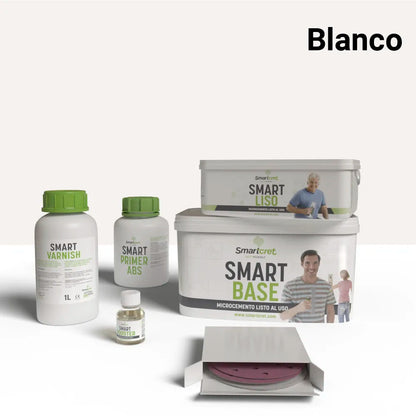 Kit de microcemento para cocina de 4 m², color Blanco