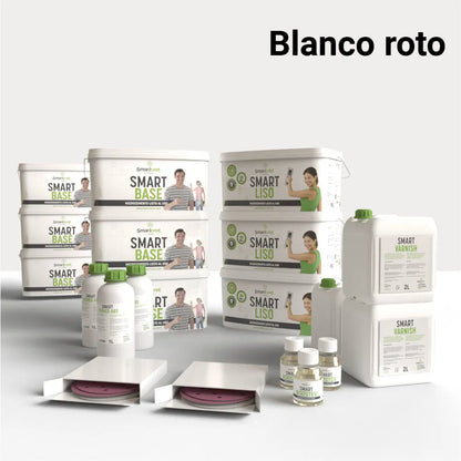 Kit de microcemento para cocina de 24 m², color Blanco Roto