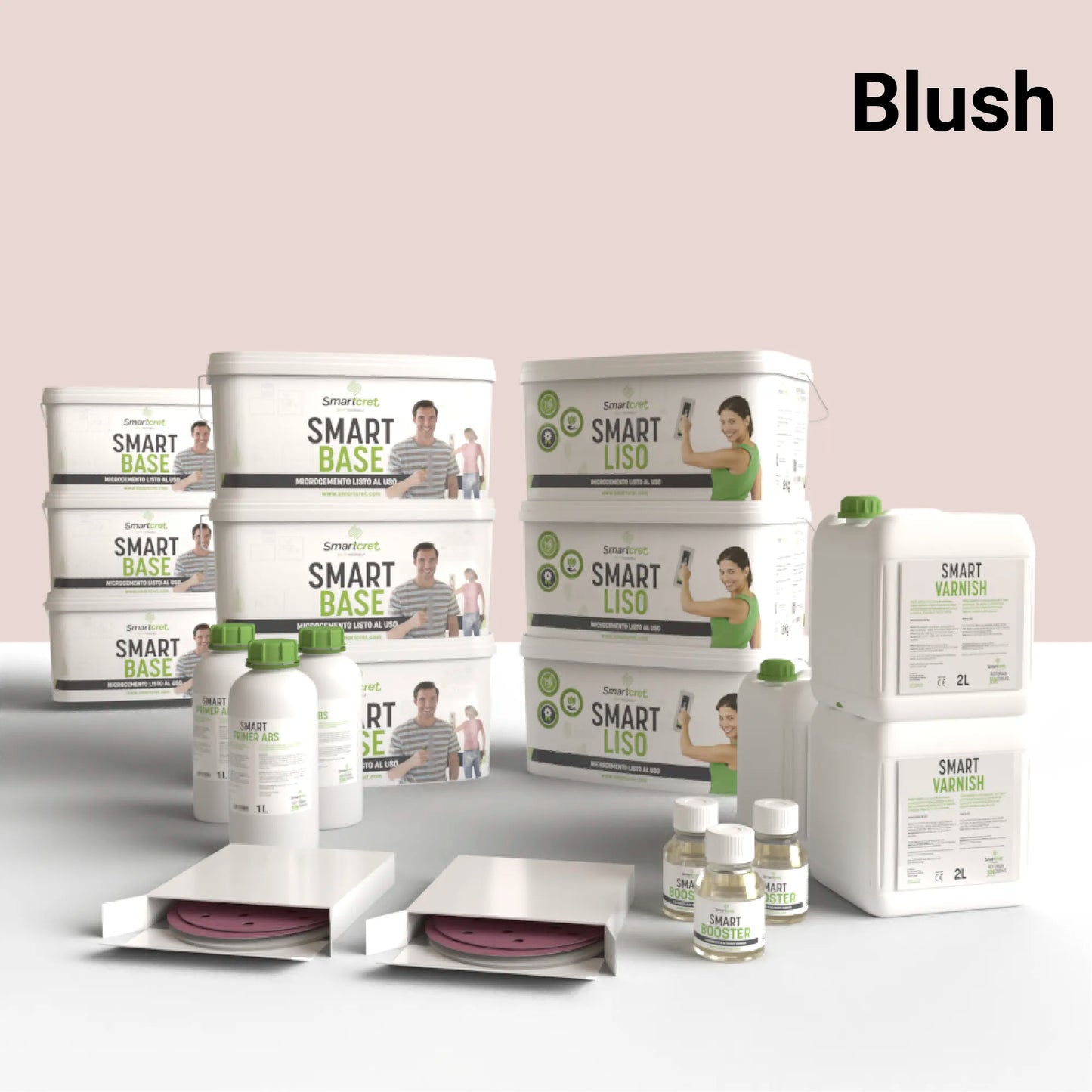 Kit de microcemento para cocina de 24 m², color Blush