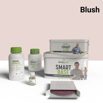 Kit de microcemento para baño de 4 m², color Blush