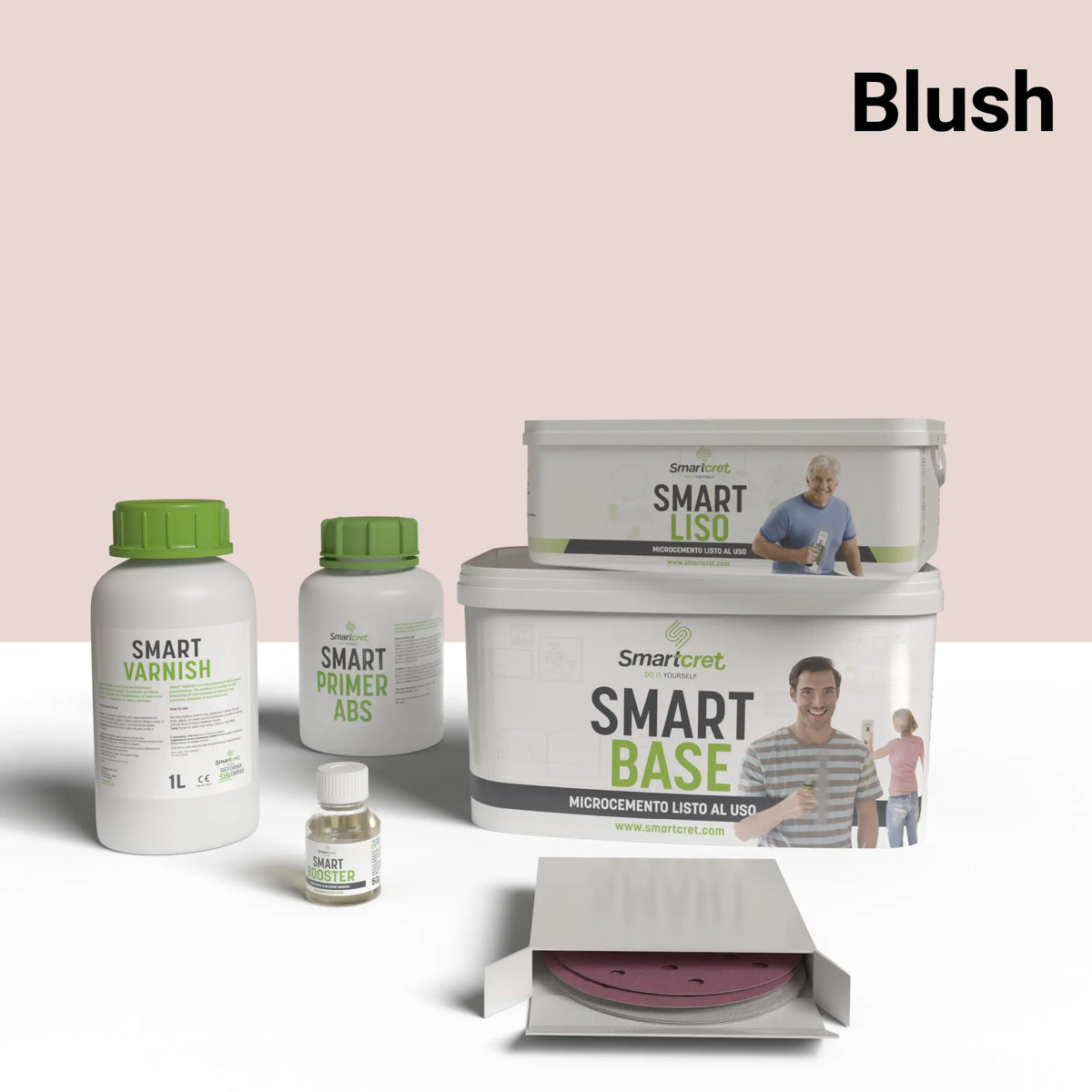 Kit de microcemento para paredes de 4 m², color Blush