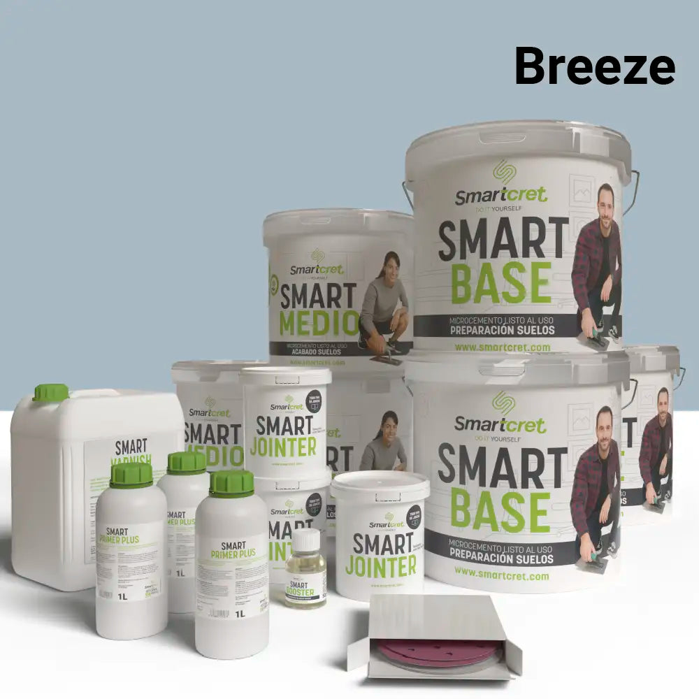 Kit de béton ciré pour sols de cuisine carrelés de 24 m²