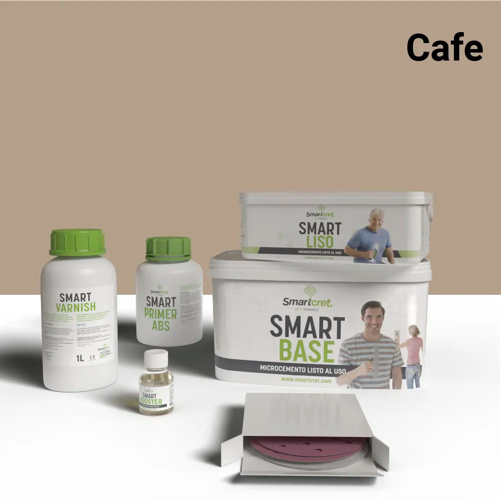 Kit de microcemento para baño de 4 m², color Cafe