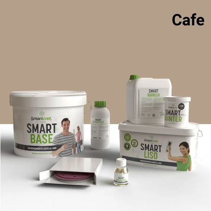 Kit de microcemento para cocina de 8 m², color Cafe