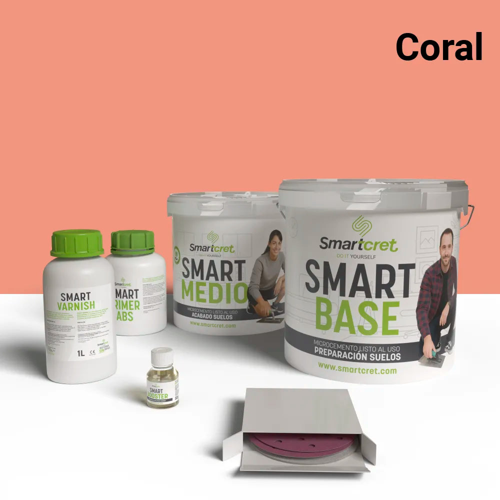 Kit béton ciré pour escalier carrelé de 4 m²