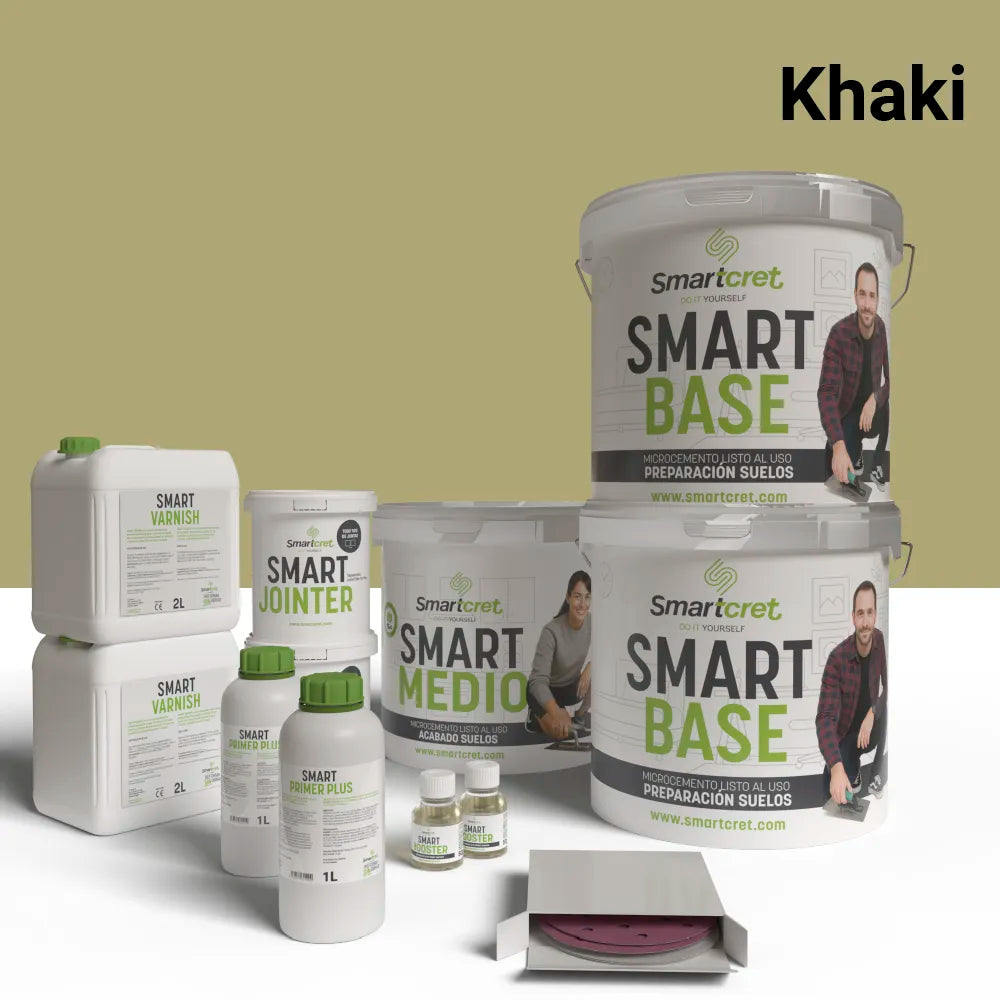 Kit béton ciré pour sols de cuisine carrelés de 16 m²