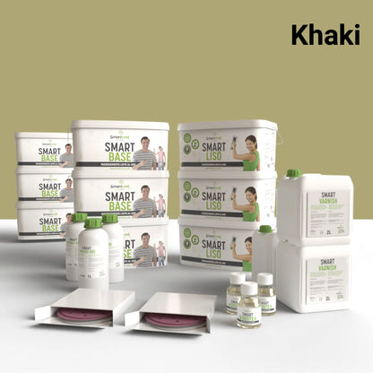 Kit de microcemento para cocina de 24 m², color Khaki