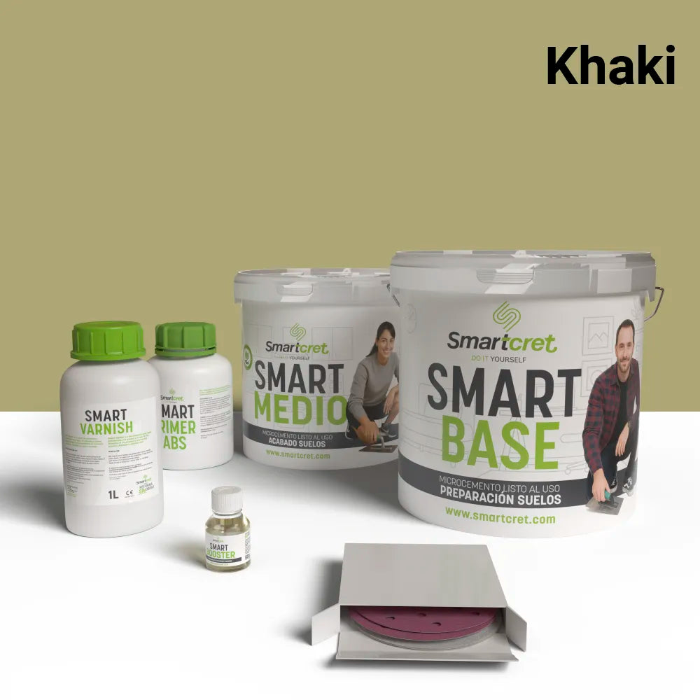 Kit béton ciré pour escalier carrelé de 4 m²