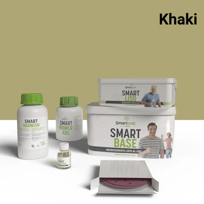 Kit de microcemento para paredes de 4 m², color Khaki