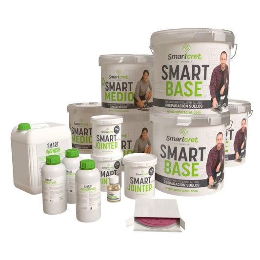 Kit de béton ciré pour sols de cuisine carrelés de 24 m²