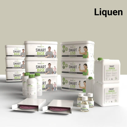 Kit de microcemento para baño de 24 m², color Liquen