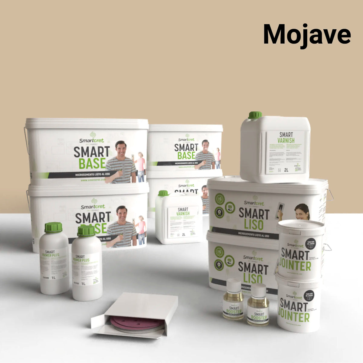 Kit de microcemento para cocina de 16 m², color Mojave