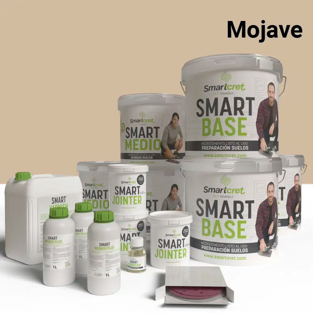 Kit de béton ciré pour sols de cuisine carrelés de 24 m²