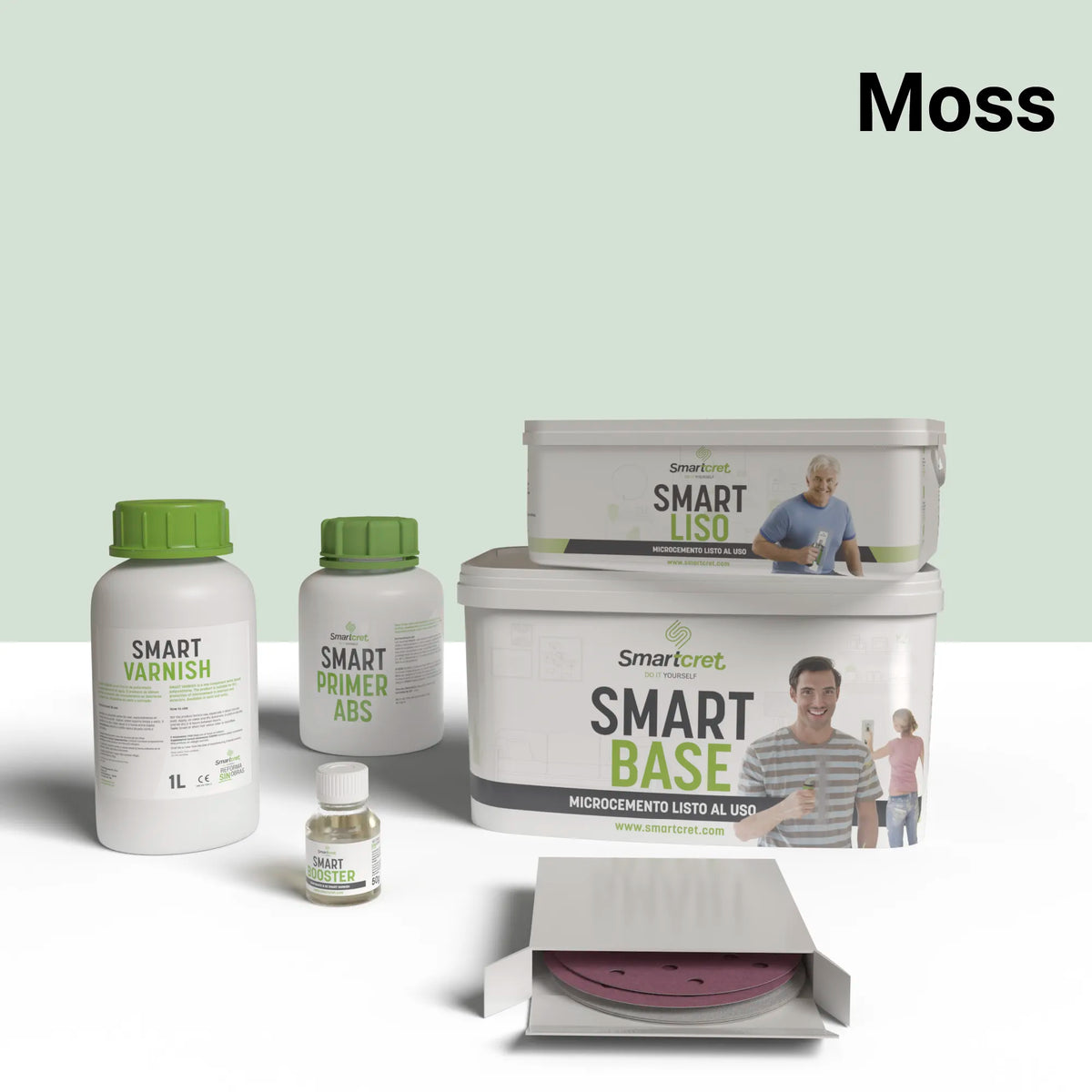 Kit de microcemento para baño de 4 m², color Moss