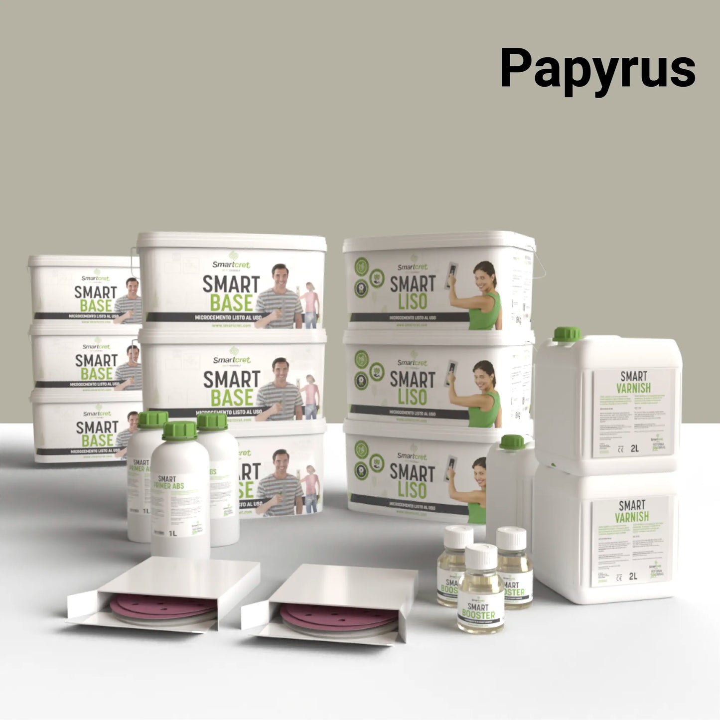 Kit de microcemento para cocina de 24 m², color Papyrus