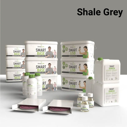 Kit de microcemento para baño de 24 m², color Shale Grey