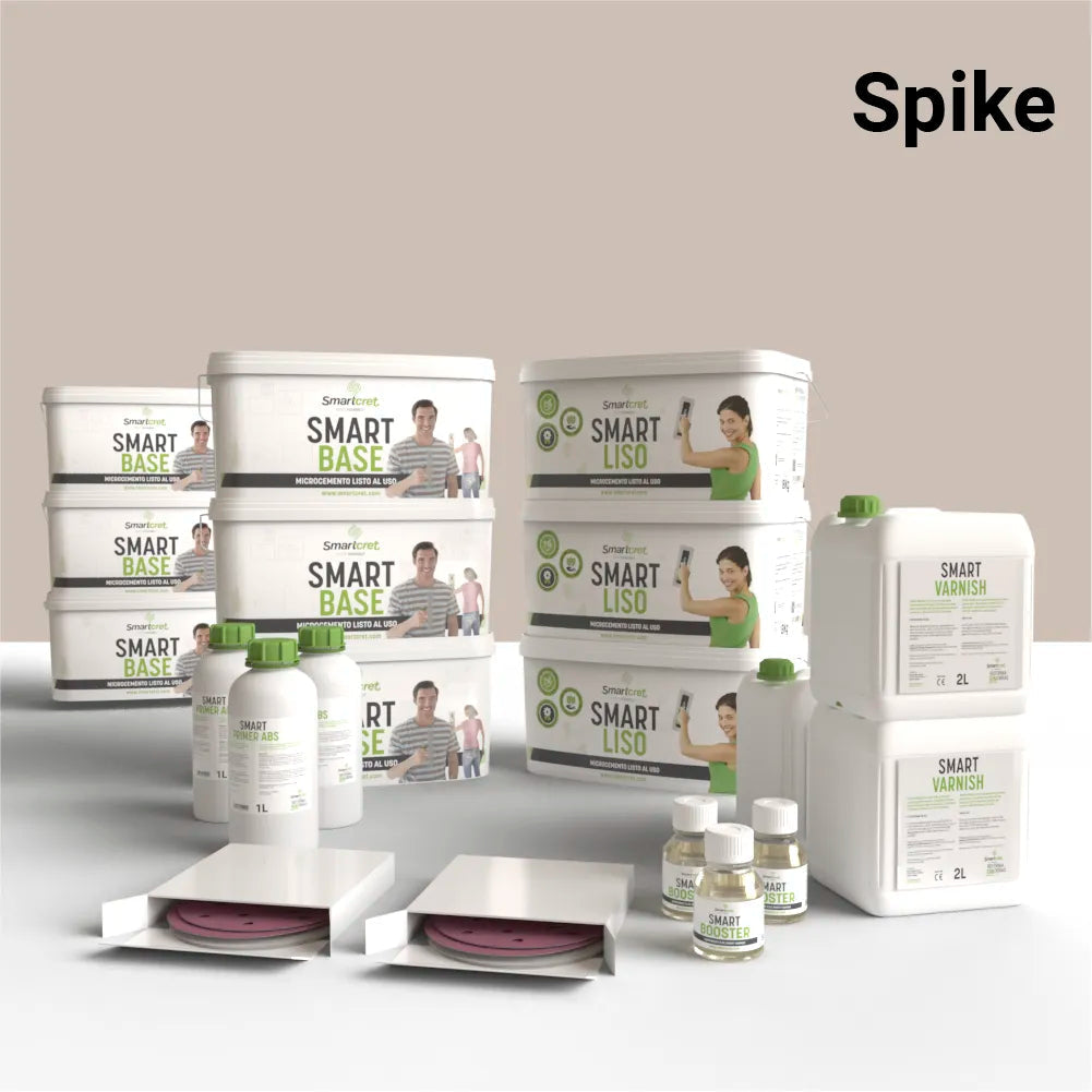 Kit de microcemento para baño de 24 m², color Spike