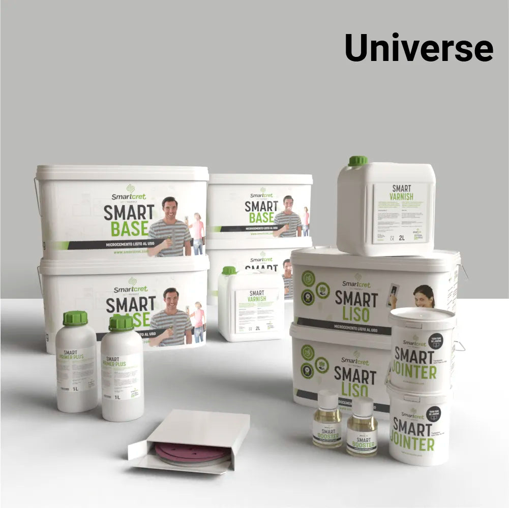 Kit de microcemento para paredes de 16 m², color Universe