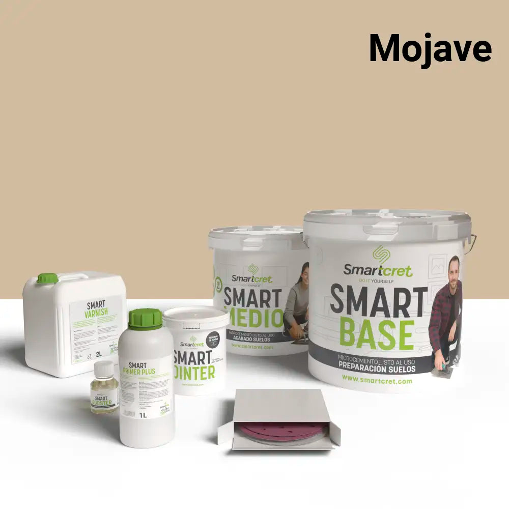 Kit de microcemento color Mojave Smartcret 8m2 para suelos y cocinas con juntas