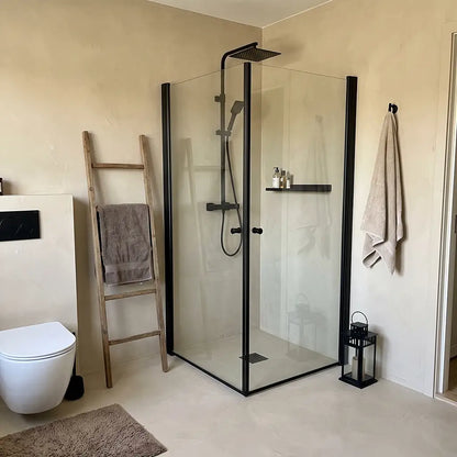 Microcement shower in Champagne colour, Smartcret bathroom kit