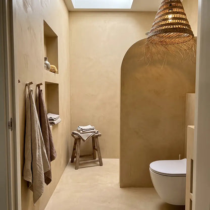 Microcement shower in India colour, Smartcret bathroom kit