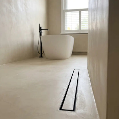 Microcement shower in Porcelain colour, Smartcret bathroom kit
