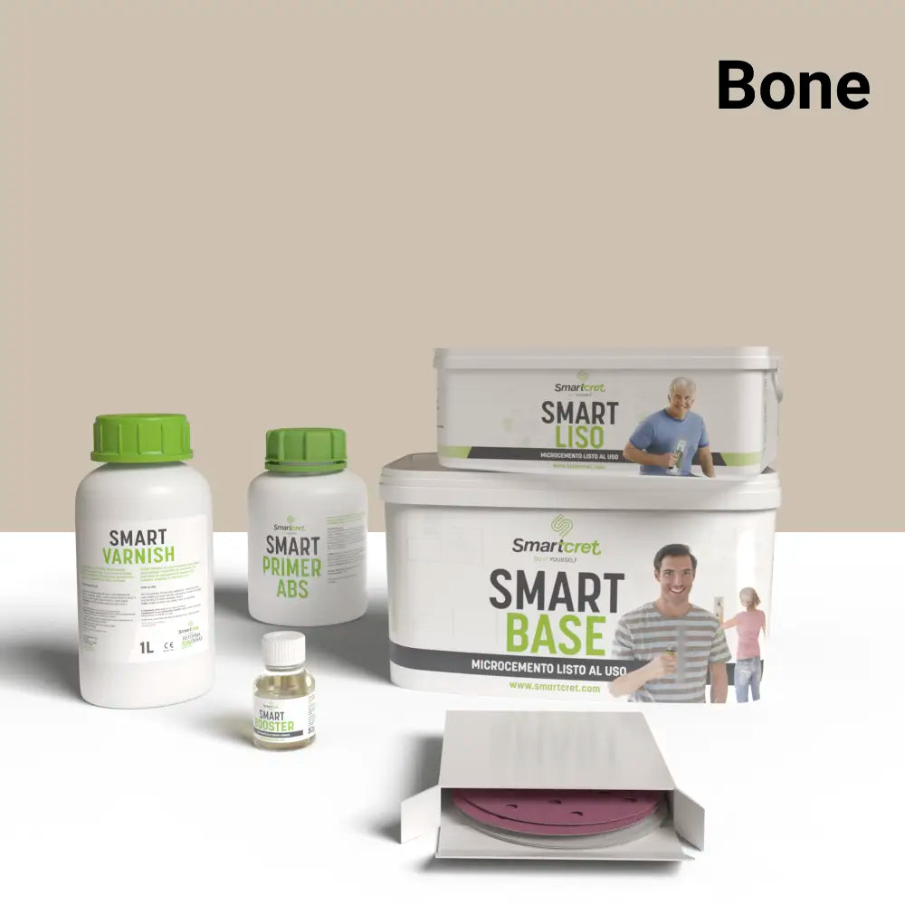 Mikrozement-Set für Duschbereich aus Gipskarton oder Gips von 4 m²