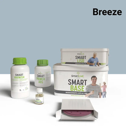 Mikrozement-Set für Duschbereich aus Gipskarton oder Gips von 4 m²