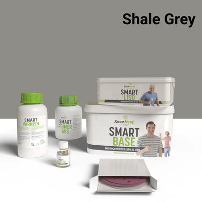 Mikrozement-Set für Duschbereich aus Gipskarton oder Gips von 4 m²