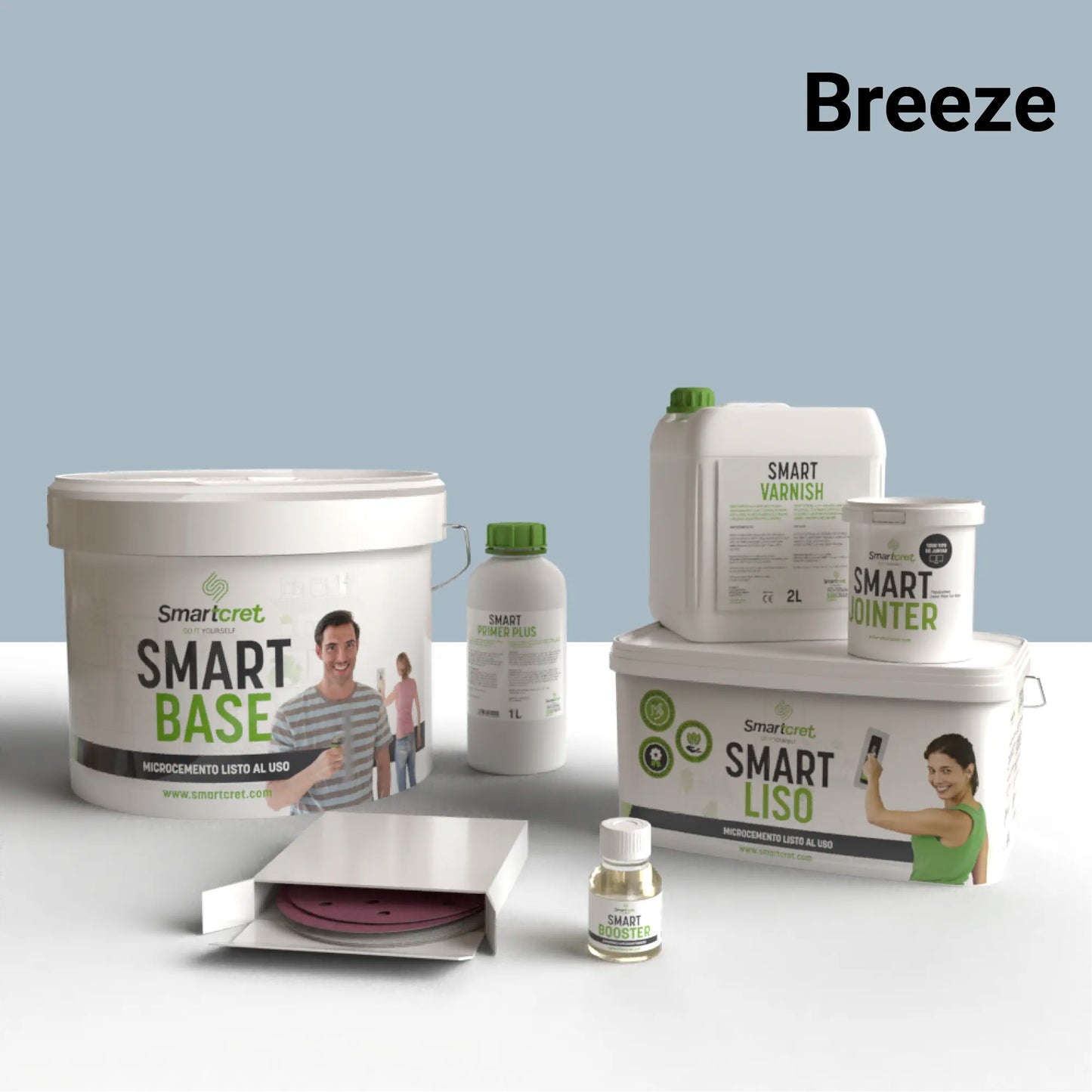 Mikrozement-Set für geflieste Duschen von 8 m²