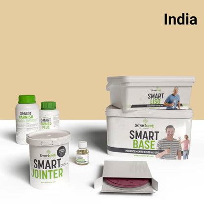 4 m² microcement kit for tiled showers