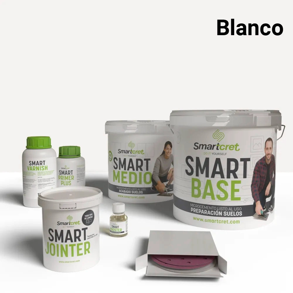 4 m² microcement kit for tiled stairs