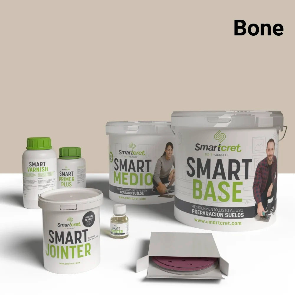 4 m² microcement kit for tiled stairs