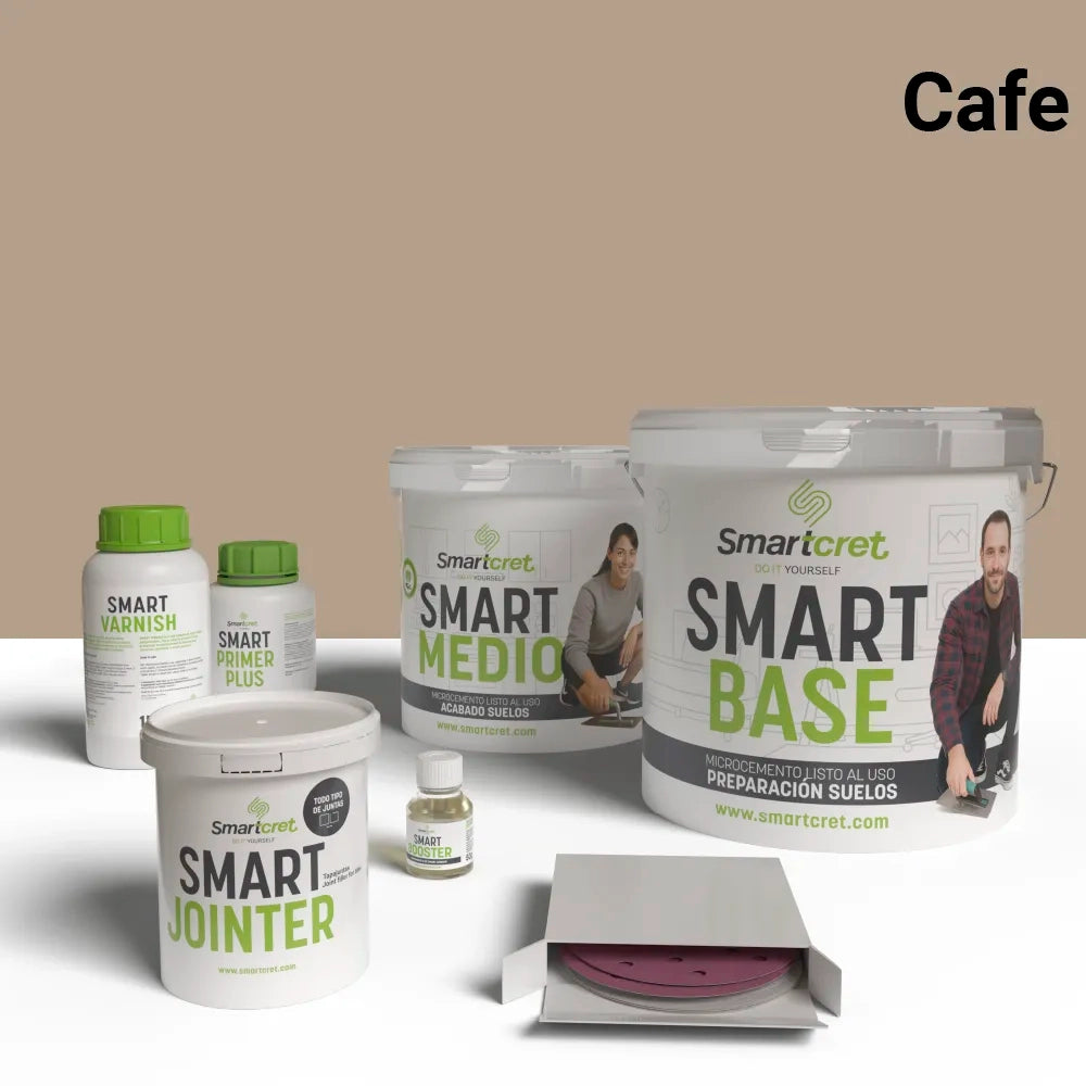 4 m² microcement kit for tiled stairs
