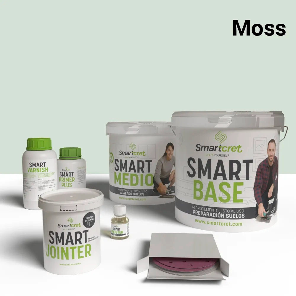 4 m² microcement kit for tiled stairs