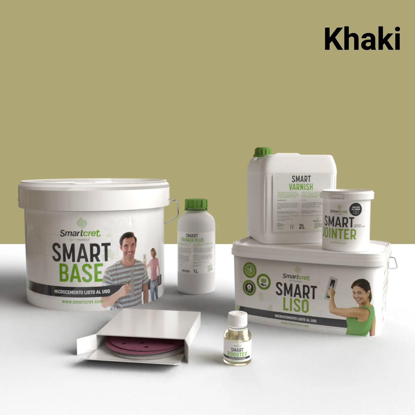 Microcement kit for bathroom walls with tiles for 8 m²