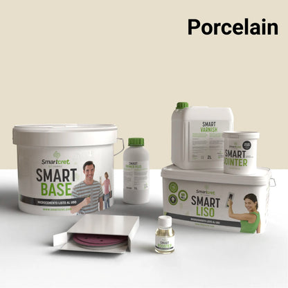 Microcement kit for bathroom walls with tiles for 8 m²