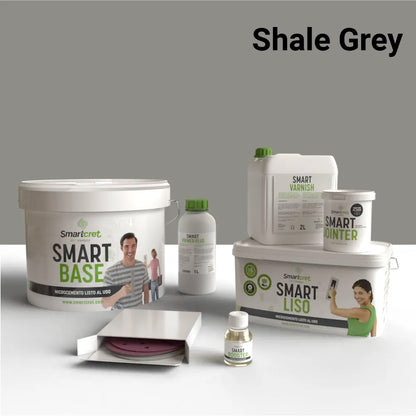 Microcement kit for bathroom walls with tiles for 8 m²