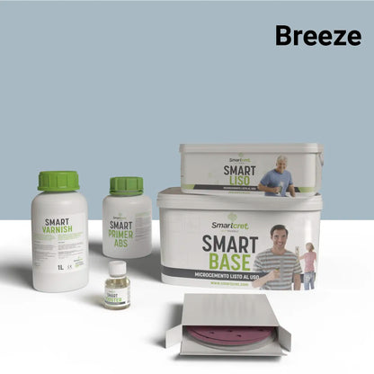 Kit béton ciré pour murs de salle de bains en plâtre ou placo 4 m² 