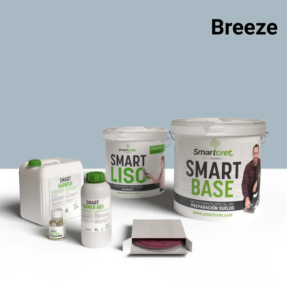 Kit de béton ciré pour murs de salle de bain en plâtre ou placo de 8 m²