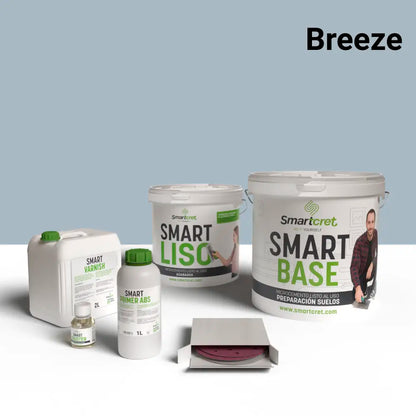 Kit de béton ciré pour murs de salle de bain en plâtre ou placo de 8 m²