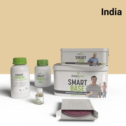 Kit béton ciré pour murs de salle de bains en plâtre ou placo 4 m² 