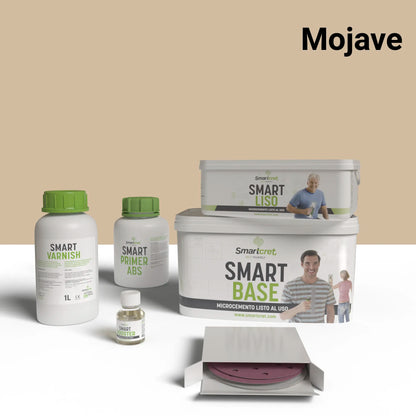 Kit béton ciré pour murs de salle de bains en plâtre ou placo 4 m² 