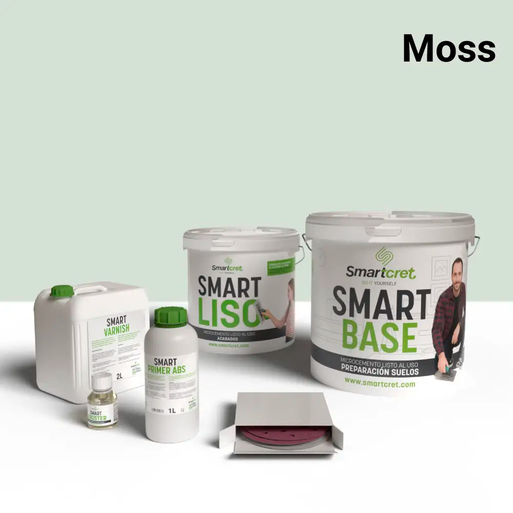 Kit de béton ciré pour murs de salle de bain en plâtre ou placo de 8 m²