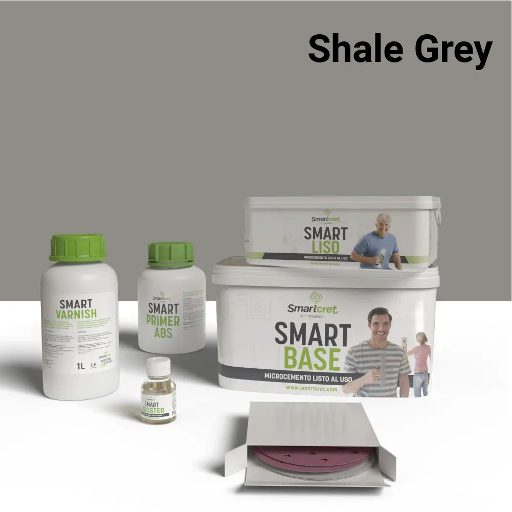 Kit béton ciré pour murs de salle de bains en plâtre ou placo 4 m² 