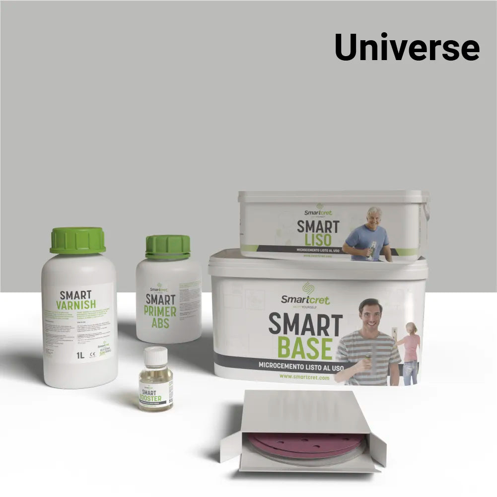 Kit béton ciré pour murs de salle de bains en plâtre ou placo 4 m² 